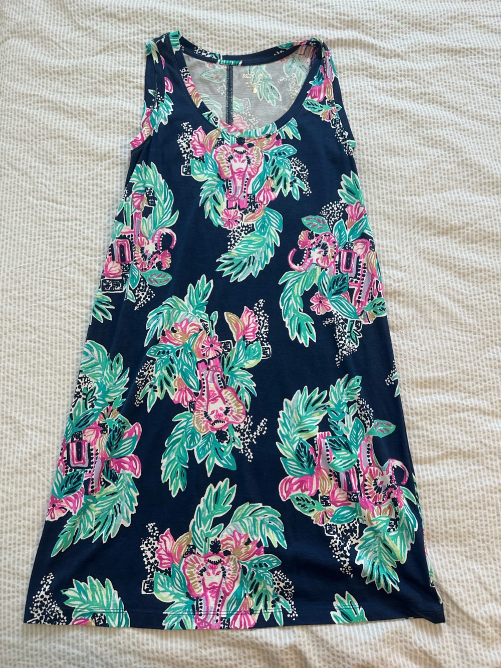 Lilly Pulitzer Navy and Pink Floral Dress
